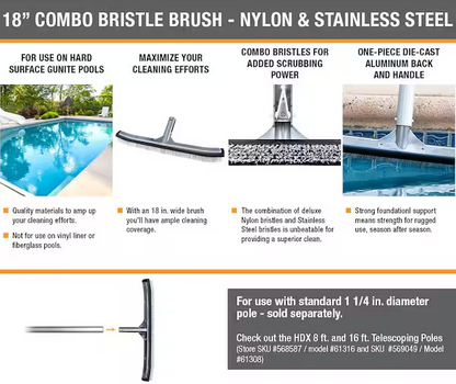 18 in. Swimming Pool & Spa Brush