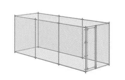 Two-in-One Galvanized Chain Link Kennel Fence Panel Kit