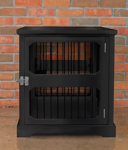 Dog Crate in Black with Slide Aside Door - Medium