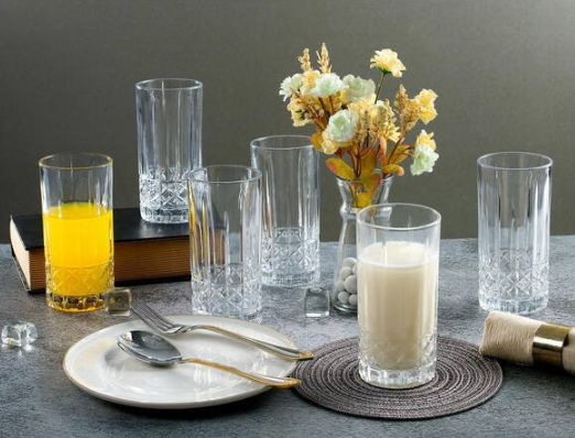 12 oz. Textured Highball Drinking Glass (Set of 6)