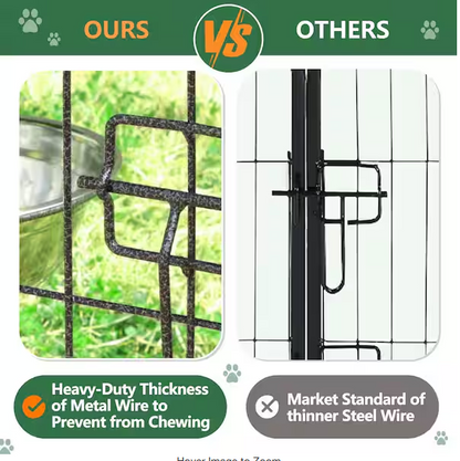 Outdoor Dog Cage Fence with Cover
