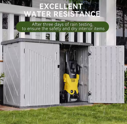 White Outdoor Waterproof Resin Deck Box With Floor