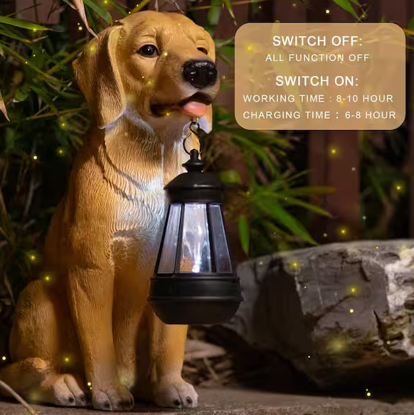 Resin Puppy Dog Garden Statue Outdoor