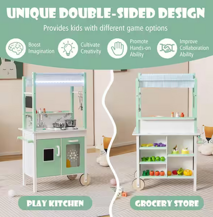 Double-Sided Pretend Play Kitchen