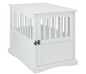 White Pet Crate End Table with Gate - Small
