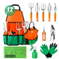 6 in. Garden Tool Set, Aluminum Hand Tool Kit Handle Trowel 12-Piece