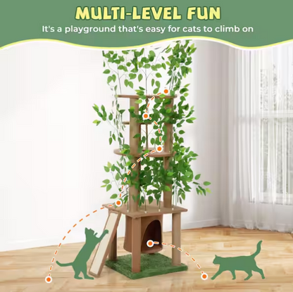 Cat Tree Tower Condo with Scratching Posts