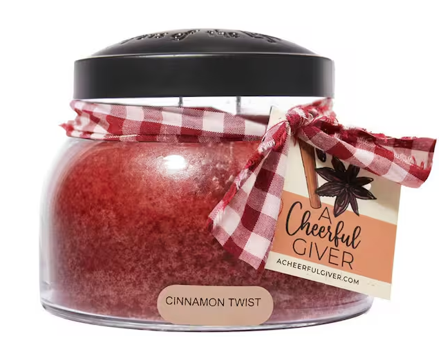 Red Cinnamon Twist Two Wick 22-Ounce Mama Candle