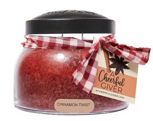 Red Cinnamon Twist Two Wick 22-Ounce Mama Candle