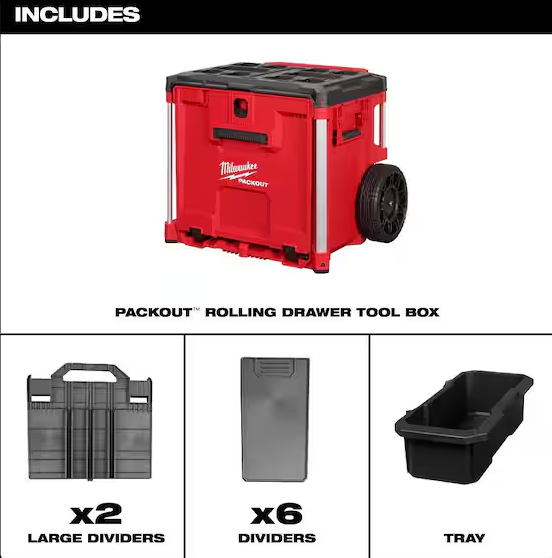 PACKOUT 19 in. Rolling Drawer Tool Box