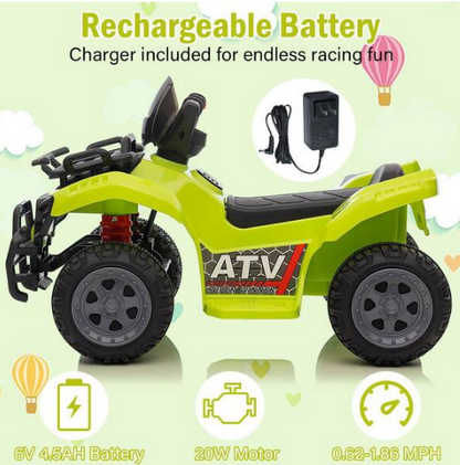 Kids ATV 4-Wheeler, 6V Ride on Toy Car