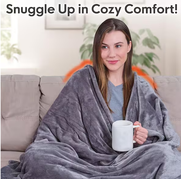 Heated Throw Blanket with 5 Heat Settings