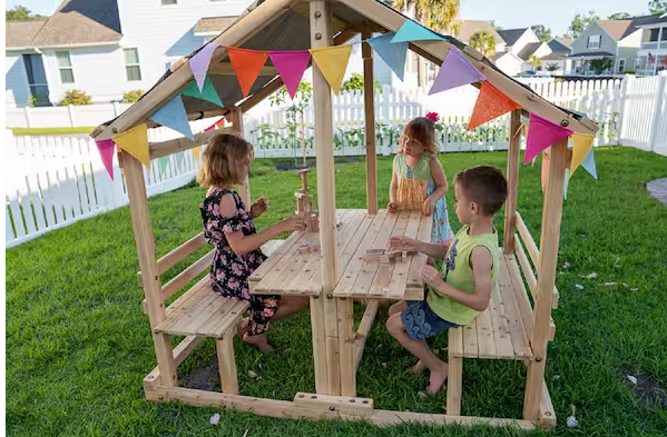 Kids Klubhouse Outdoor Indoor Wooden Playhouse