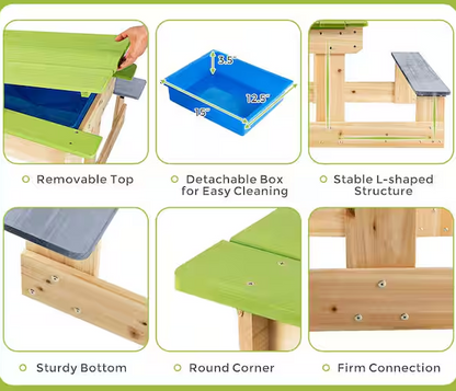 Picnic Table Outdoor Wooden Water Sand Table