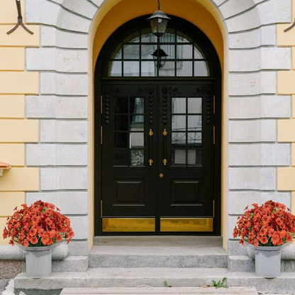 14 in. Orange Artificial Boxwood Flowers