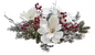 Frosted Magnolia and Berry Artificial Candelabrum