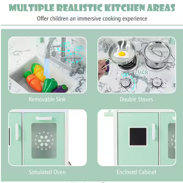 Double-Sided Pretend Play Kitchen