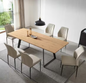 7-Piece Oak Rectangular Extendable Dining Table Set