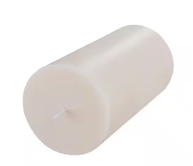 3-Pack White Unscented Pillar Candles