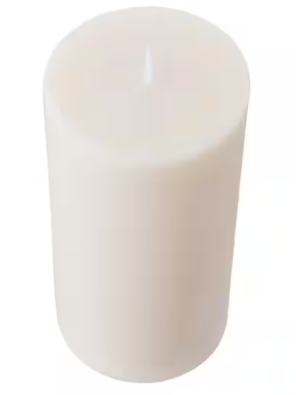 3-Pack White Unscented Pillar Candles