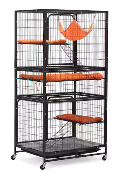 4-Tier Wire Cat Cage Pet Enclosure