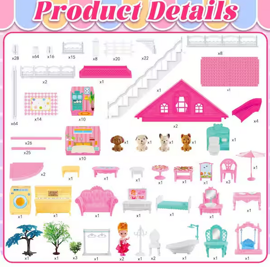 Doll House Series Plastic Indoor Swing Set