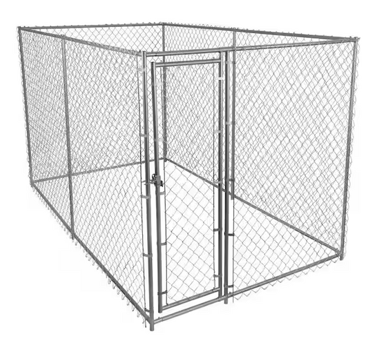 Long Outdoor Chain Link Galvanized Steel Dog Kennel
