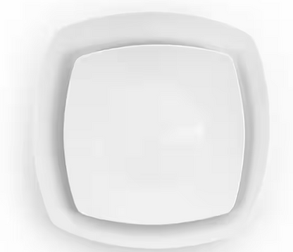 18-Piece Newman Square White Porcelain Dinnerware Set