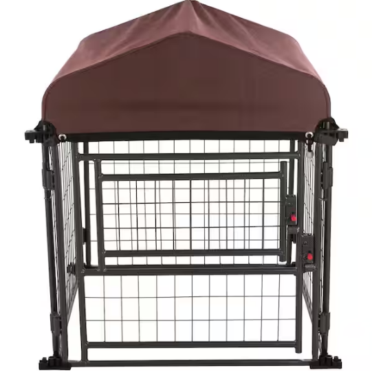 Deluxe Outdoor Dog Kennel with Cover, Small