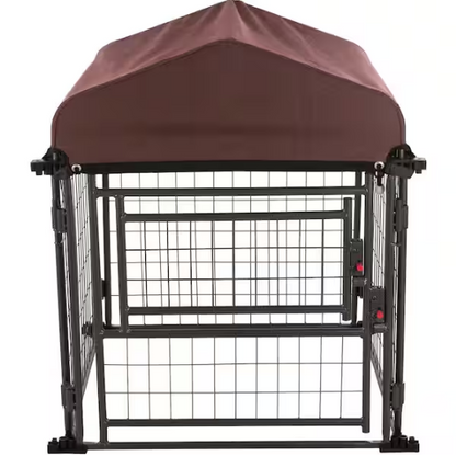 Deluxe Outdoor Dog Kennel with Cover, Small