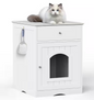Wooden Pet House Cat Litter Box Enclosure