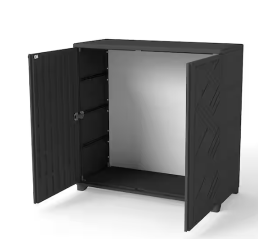 Outdoor Storage Locker Resin Large Waterproof 80 Gal. Deck Box