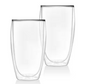 Double Wall 16 oz. Crystal Coffee Glass pair