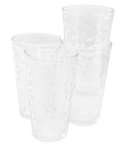 4-Piece 13.5 oz. Bubble Glass Tumbler Set
