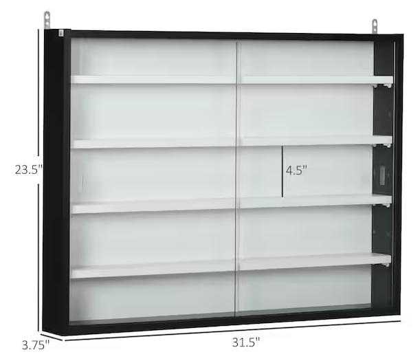Glass Wall-Mounted Display Cabinet Case