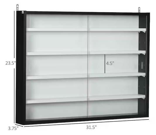 Glass Wall-Mounted Display Cabinet Case