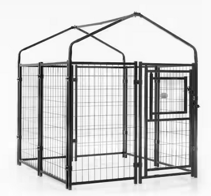 52 in. x 4 ft. x 4 ft. Welded Wire Dog Fence Kennel Kit