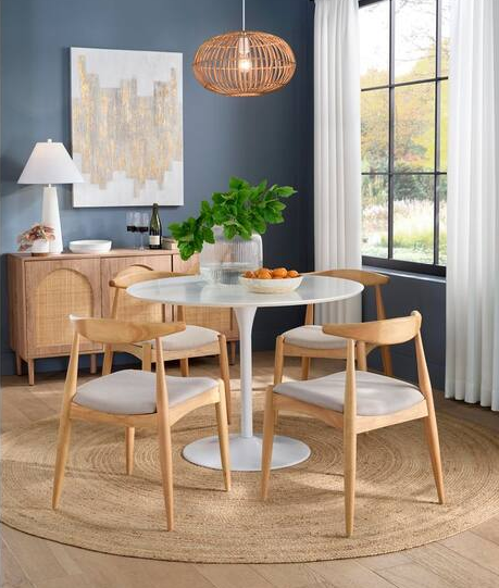 4.25" White Artificial Trailing Plant in Ceramic