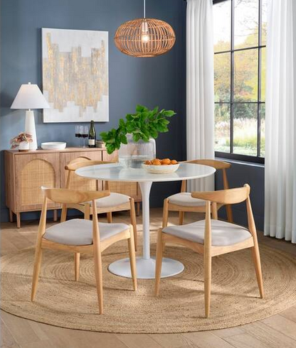 4.25" White Artificial Trailing Plant in Ceramic