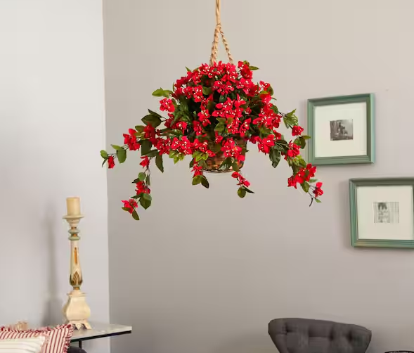 Artificial Bougainvillea Hanging Basket