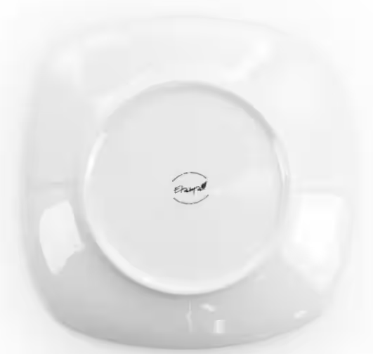 18-Piece Newman Square White Porcelain Dinnerware Set