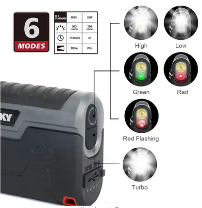 500-Lumen Compact Rechargeable Flashlight