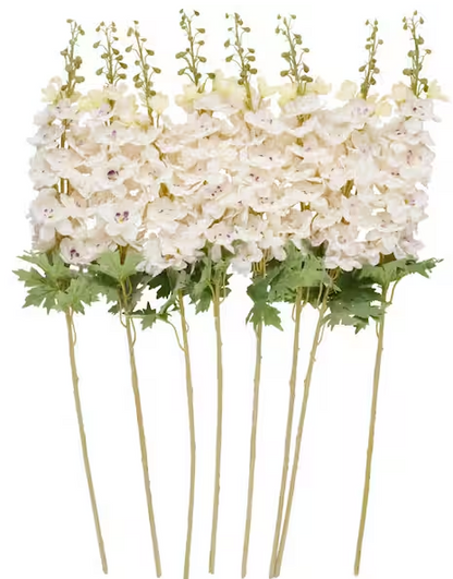 32 in. White Foxglove Artificial Flower Stem