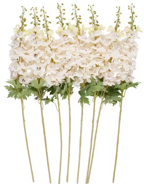 32 in. White Foxglove Artificial Flower Stem