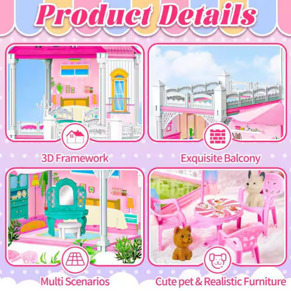 Doll House Series Plastic Indoor Swing Set