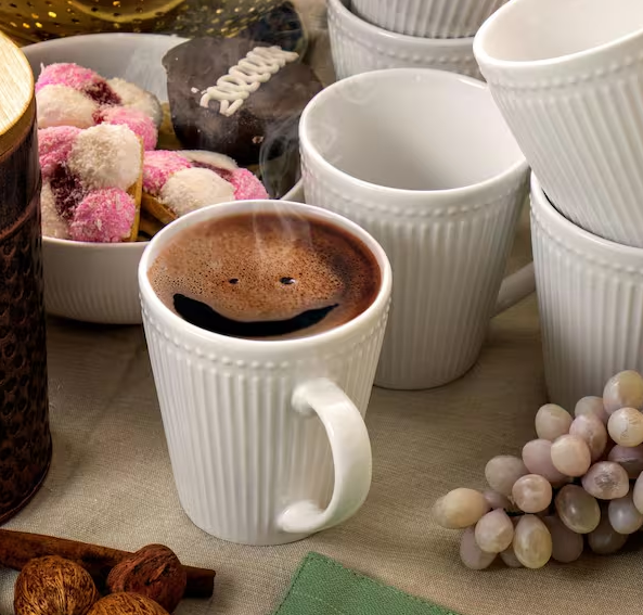 8 oz. Madeline White Porcelain Mug (Set of 12)