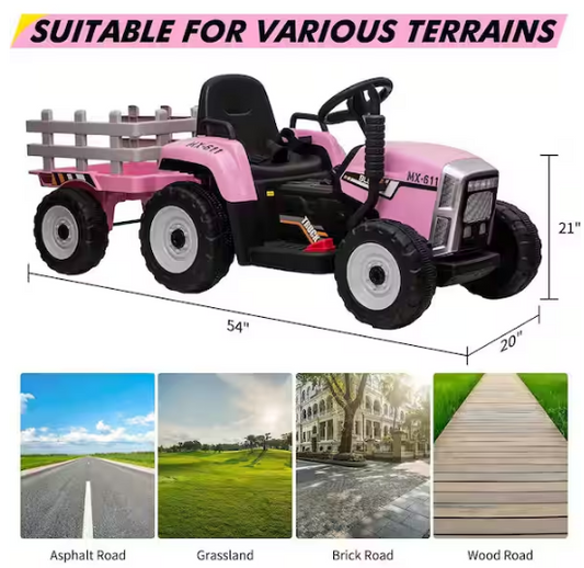 12V Ride on Tractor, Electric Vehicle Toy