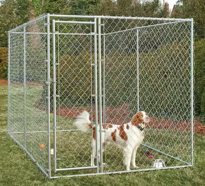 Long Outdoor Chain Link Galvanized Steel Dog Kennel
