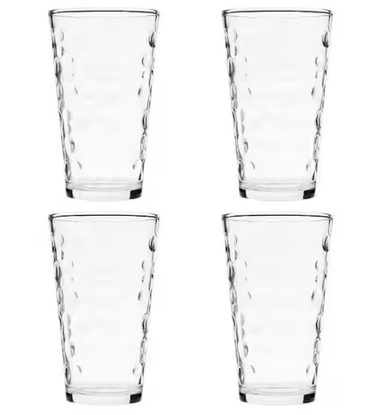 4-Piece 13.5 oz. Bubble Glass Tumbler Set