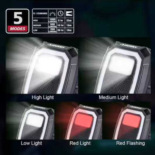 1000 Lumen Rechargeable Color Changing Utility Light